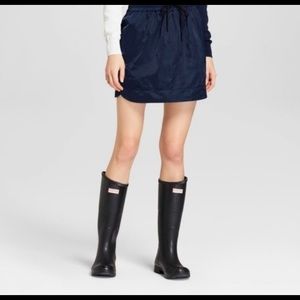 Hunter for Target Navy Satin Drawstring Skirt